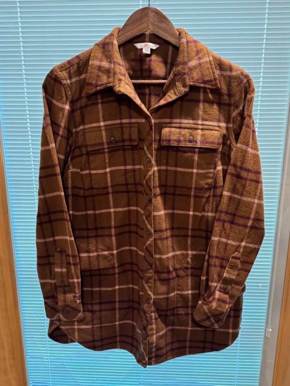 LL Bean Chamois Cloth Shirt Women’s Size M Reg Plaid Signature Archive 1958